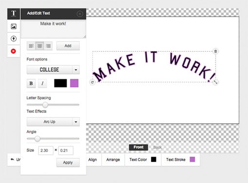 Make custom shapes designs with Online Designer Tool